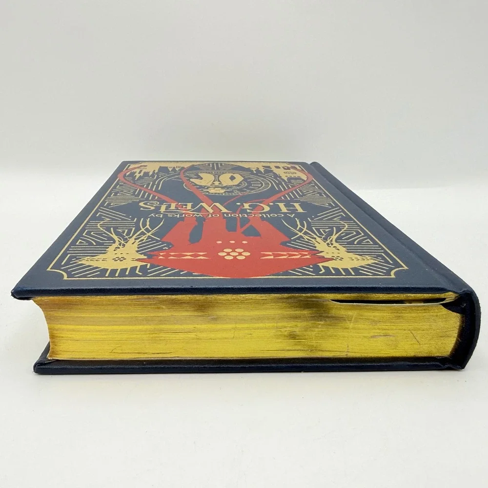 HG Wells Collection of Works Hardcover Wilco Leather Bound Gilt Edge 2023 Sci-Fi